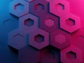 Abstract hexagonal pattern with gradient background Royalty Free Stock Photo