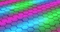 Abstract Hexagonal Pattern with Neon Gradient Lighting Royalty Free Stock Photo