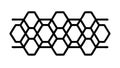 Abstract Hexagonal Pattern, Network and Structure Icon, vector design Generative AI Royalty Free Stock Photo