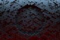 Abstract hexagonal pattern with red and blue gradient for modern design. 3d render Royalty Free Stock Photo