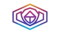 Abstract Hexagonal Tech Symbol for Innovation and Data, vector design Generative AI Royalty Free Stock Photo
