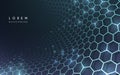 Abstract hexagonal technology background with glow effect Royalty Free Stock Photo