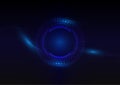 Abstract hi-tech background. Future technology digital curve net network system communication innovation vector. Royalty Free Stock Photo
