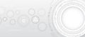 Abstract hi tech communication for presentation or banner. Sci-fi gray background with various technology elements. Science