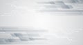 Abstract hi tech communication for presentation or banner. Sci-fi gray background with various technology elements. Science