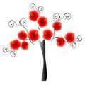 Abstract hibiscus tree. Royalty Free Stock Photo