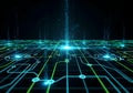 Futuristic Digital Circuit Network Background Royalty Free Stock Photo