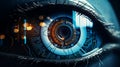 Abstract high tech eye concept, AI Generative Royalty Free Stock Photo