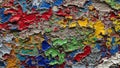 Abstract Textured Surface with Multi- Colored Cracked and Peeling Paint image photo Royalty Free Stock Photo