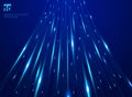 Abstract hight speed movement laser lines pattern and motion blur on dark blue background technology concept. Royalty Free Stock Photo