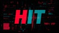 Abstract HIIT design with glitching visual elements, futuristic data overlays, and vibrant color scheme Royalty Free Stock Photo
