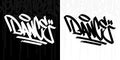 Abstract Hip Hop Hand Written Graffiti Style Word Dance Vector Illustration Art