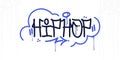 Abstract Hip Hop Hand Written Urban Street Art Graffiti Style Word Hiphop Vector Illustration