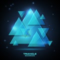 Abstract hipster poligon triangle background.