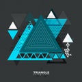 Abstract hipster poligon triangle background. Triangle pattern Royalty Free Stock Photo