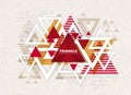 Abstract hipster poligon triangle background. Triangle pattern Royalty Free Stock Photo