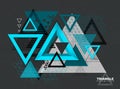 Abstract hipster triangle background.