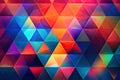 Abstract hipsters seamless pattern with bright colored rhombus. Geometric background rainbow color