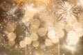 Abstract holiady background with fireworks Royalty Free Stock Photo