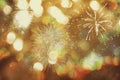 Abstract holiady background with fireworks