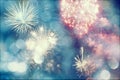 Abstract holiady background with fireworks Royalty Free Stock Photo