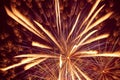 holiday background: bright fireworks against night sky Royalty Free Stock Photo