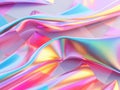 An abstract holo 3D texture featuring repetitive and fractal patterns of toruses and cones, with metallic and iridescent finishes