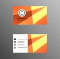 Set of Business Card Design, Yellow and Orange color, Contact card for company, Banners and Infographic. Abstract Modern Geometri