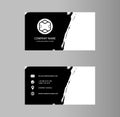 Creative business card Design, White Logo , Typographic Emblems, Brush stroke, Infographic. Abstract Modern Geometric Backgrounds