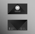 Set of Business Card Design, Elegant Black color, Contact card for company, Banners and Infographic. Abstract Modern Geometric Ba