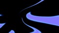 Abstract holographic iridescent curved wave fluid black blue Royalty Free Stock Photo