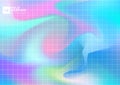 Abstract holographic Iridescent smooth background with grid pattern