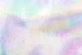 Abstract holographic purple pink background. Liquid neon rainbow foil in unicorn style. Marble iridescent futuristic