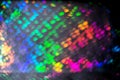Abstract holographic rainbow bokeh