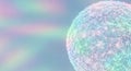 Abstract Holographic Sphere on a Gradient Background Royalty Free Stock Photo