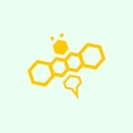 abstract honey bee logo icon Royalty Free Stock Photo