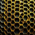 Abstract honeycomb background. 3d rendering, 3d illustration. generative AI Generative AI Royalty Free Stock Photo