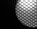 Abstract honeycomb mesh with sphere light