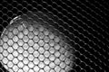 Abstract honeycomb mesh with sphere light