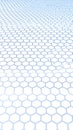 Abstract Honeycomb Pattern Blue Hexagons on White Background Cellular Design Royalty Free Stock Photo