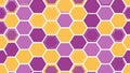 Abstract honeycomb pattern with purple and yellow color scheme Royalty Free Stock Photo
