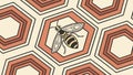 Abstract Honeycomb Pattern with Stylized Bee Design, vector design Generative AI Royalty Free Stock Photo