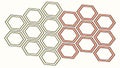 Abstract honeycomb pattern, vector design Generative AI Royalty Free Stock Photo