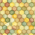 Abstract Honeycomb Pattern Watercolor Royalty Free Stock Photo