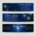Abstract horizntal banners with light effects Royalty Free Stock Photo
