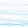 Abstract horizontal blue waves, sea illustration, vector background Royalty Free Stock Photo