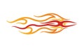 Abstract horizontal flame design, stylish and flowing, vector design Generative AI Royalty Free Stock Photo