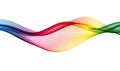 Rainbow horizontal wave lines on white background Royalty Free Stock Photo