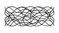 Abstract Horizontal Tangled Lines for Visual Texture and Complexity, vector design Generative AI Royalty Free Stock Photo