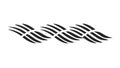 Abstract Horizontal Wavy Lines, Dynamic Flowing Pattern Vector, vector design Generative AI Royalty Free Stock Photo